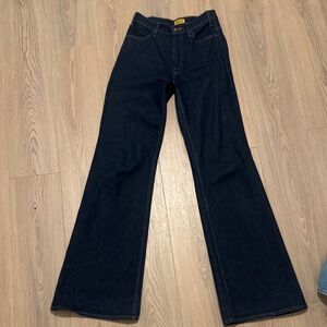 MOTHER The Hustler Roller Bona Fide Heel Wide Leg High Rise Jeans